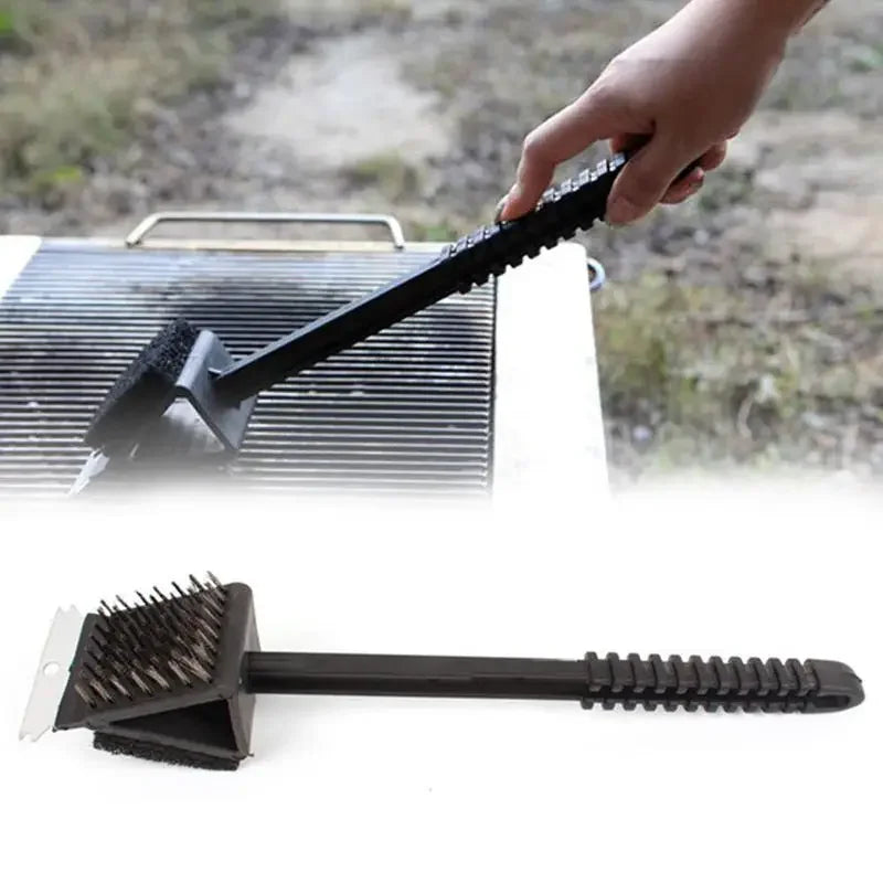 3 In 1 Corner Copper BBQ Brush