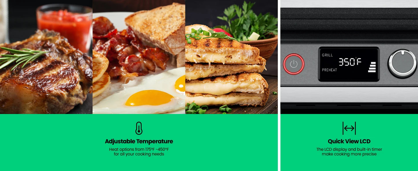 5-in-1 Digital Panini Press Grill