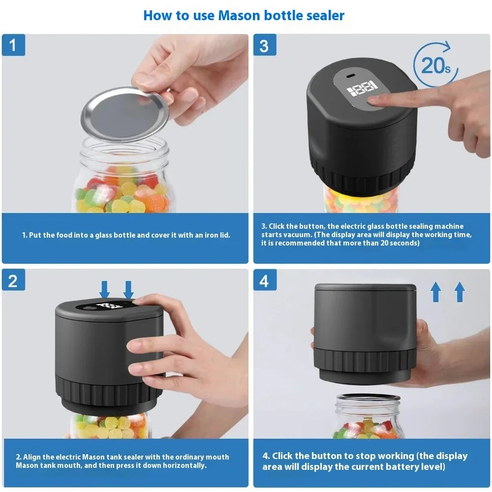 Electric Mason Jar Vacuum Sealer Kit