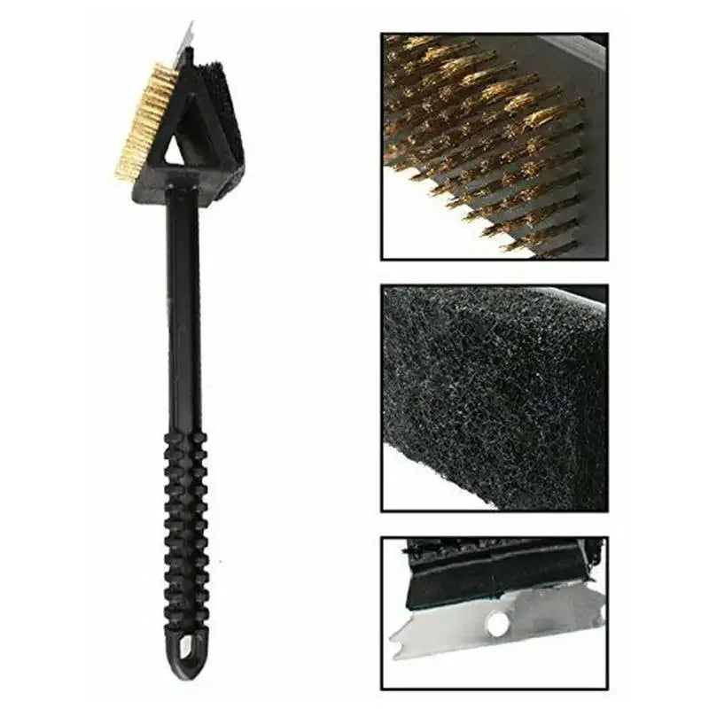 3 In 1 Corner Copper BBQ Brush
