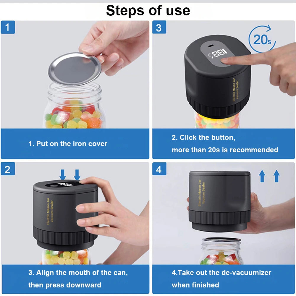 Electric Mason Jar Vacuum Sealer Machine