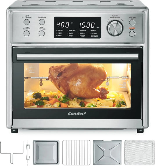 Toaster Oven Air Fryer Combo, 12-in-1 Air Fryer Oven